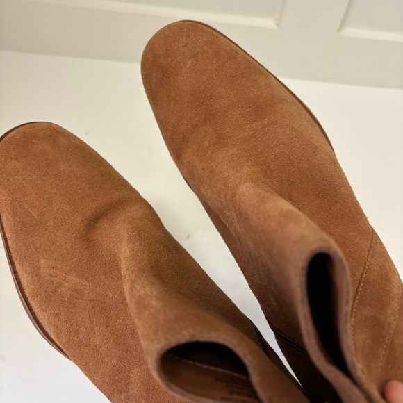 Lucky Brand Pinkton Bootie Brown Suede Ankle Zipper Sz 10M - Picture 5 of 8